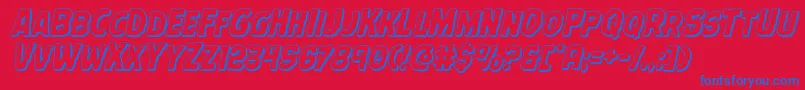 Terrorbabble3Dital Font – Blue Fonts on Red Background