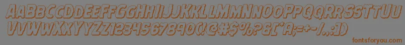 Шрифт Terrorbabble3Dital – коричневые шрифты на сером фоне