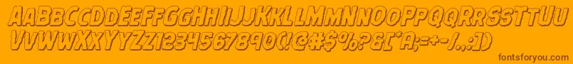 Terrorbabble3Dital Font – Brown Fonts on Orange Background