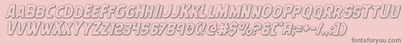 Terrorbabble3Dital Font – Gray Fonts on Pink Background
