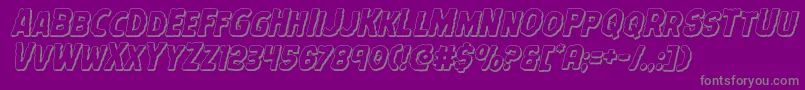 Terrorbabble3Dital Font – Gray Fonts on Purple Background