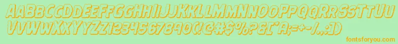 Terrorbabble3Dital Font – Orange Fonts on Green Background
