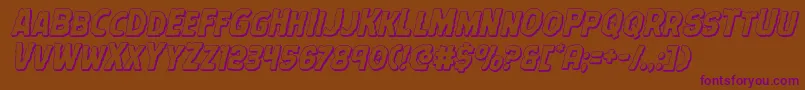 Terrorbabble3Dital-Schriftart – Violette Schriften auf braunem Hintergrund