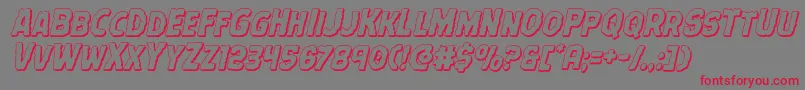 Terrorbabble3Dital-Schriftart – Rote Schriften auf grauem Hintergrund