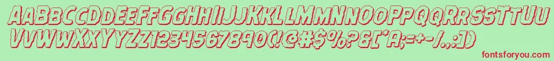 Terrorbabble3Dital Font – Red Fonts on Green Background