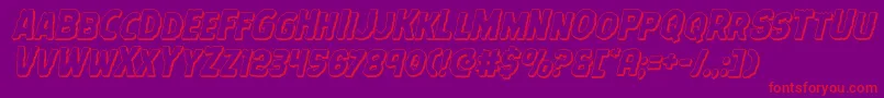 Terrorbabble3Dital Font – Red Fonts on Purple Background