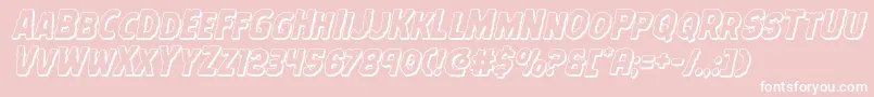 fuente Terrorbabble3Dital – Fuentes Blancas Sobre Fondo Rosa