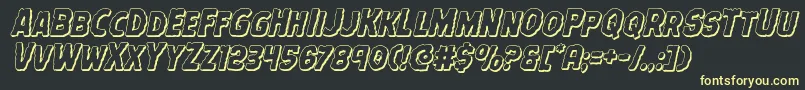 Terrorbabble3Dital Font – Yellow Fonts on Black Background