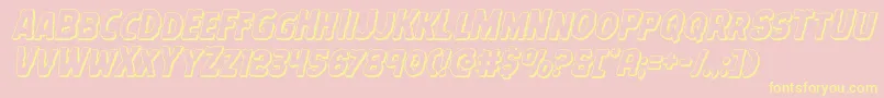 Terrorbabble3Dital Font – Yellow Fonts on Pink Background