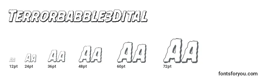 Terrorbabble3Dital Font Sizes