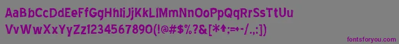 Шрифт Bluehigl – фиолетовые шрифты на сером фоне