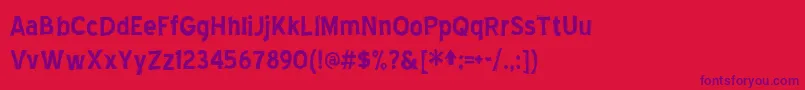 Bluehigl Font – Purple Fonts on Red Background