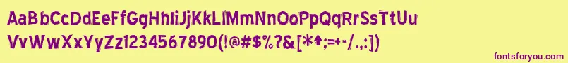 Bluehigl Font – Purple Fonts on Yellow Background
