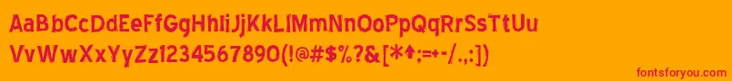 Bluehigl Font – Red Fonts on Orange Background