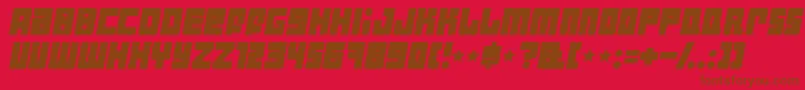 Industi Font – Brown Fonts on Red Background