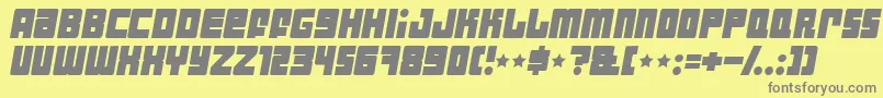 Industi Font – Gray Fonts on Yellow Background