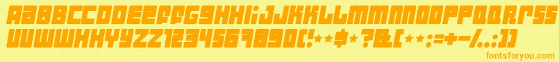 Industi Font – Orange Fonts on Yellow Background