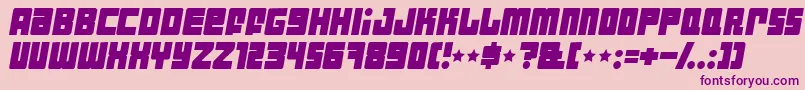 Industi Font – Purple Fonts on Pink Background