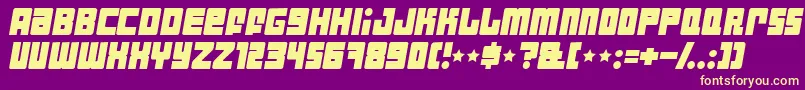 Industi Font – Yellow Fonts on Purple Background
