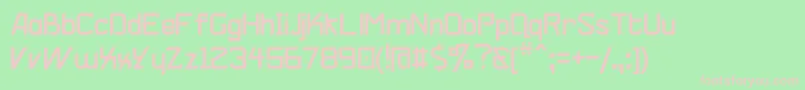 VZelRegular Font – Pink Fonts on Green Background