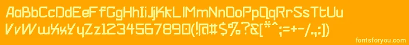 En savoir plus sur la police VZelRegular Police VZelRegular – polices jaunes sur fond orange