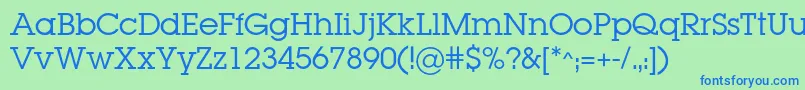 Lugabookc Font – Blue Fonts on Green Background