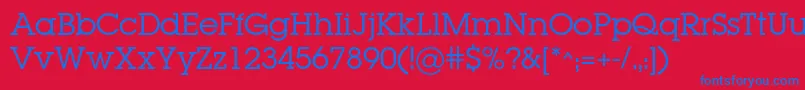 Lugabookc Font – Blue Fonts on Red Background