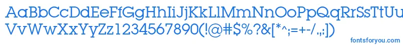 Lugabookc Font – Blue Fonts on White Background