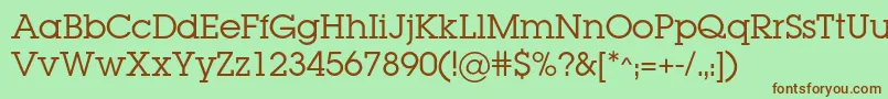 Lugabookc Font – Brown Fonts on Green Background