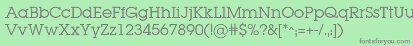 Lugabookc Font – Gray Fonts on Green Background