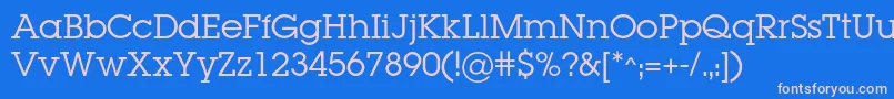 Lugabookc Font – Pink Fonts on Blue Background