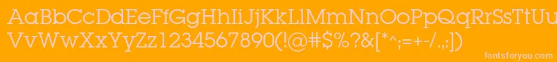 Lugabookc Font – Pink Fonts on Orange Background