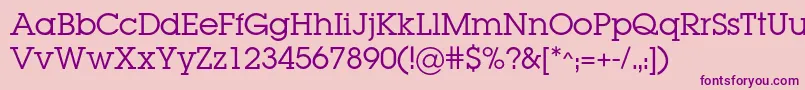 Lugabookc Font – Purple Fonts on Pink Background