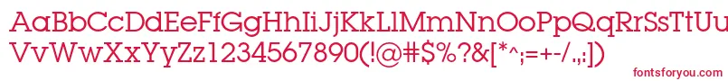 Lugabookc Font – Red Fonts on White Background