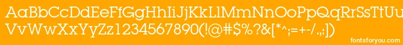 Lugabookc Font – White Fonts on Orange Background