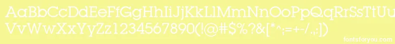 Lugabookc Font – White Fonts on Yellow Background