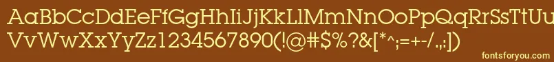 Lugabookc Font – Yellow Fonts on Brown Background