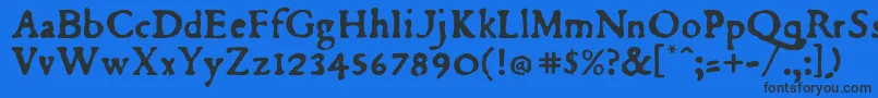 Dubellay Font – Black Fonts on Blue Background