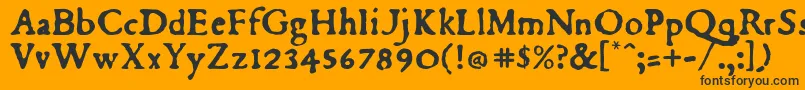 Dubellay Font – Black Fonts on Orange Background