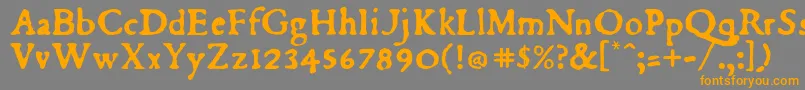 Dubellay Font – Orange Fonts on Gray Background