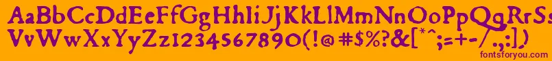 Dubellay Font – Purple Fonts on Orange Background