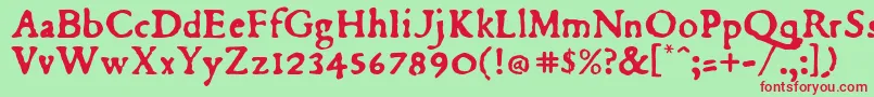 Dubellay Font – Red Fonts on Green Background