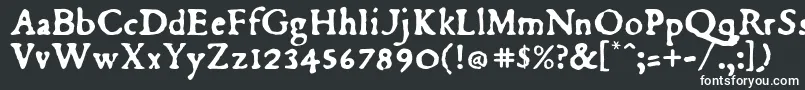 フォントDubellay – 黒い背景に白い文字