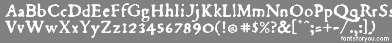 フォントDubellay – 灰色の背景に白い文字