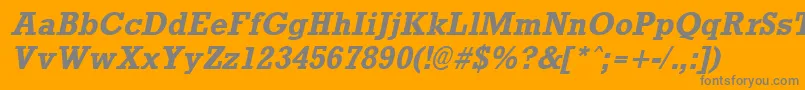 fuente RockneyBoldItalic – Fuentes Grises Sobre Fondo Naranja