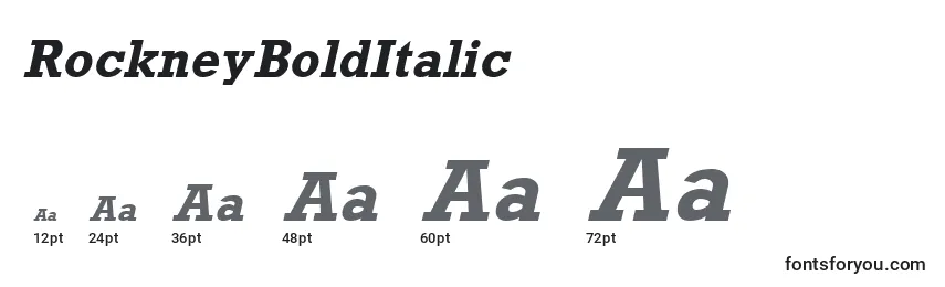 RockneyBoldItalic Font Sizes