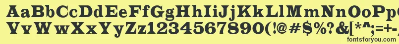 LatinonrRegular Font – Black Fonts on Yellow Background