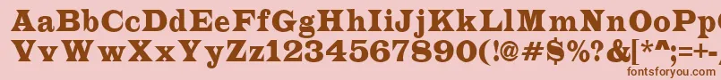 LatinonrRegular Font – Brown Fonts on Pink Background