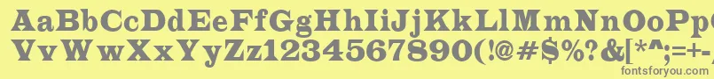 LatinonrRegular Font – Gray Fonts on Yellow Background