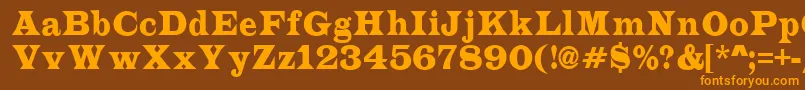 LatinonrRegular Font – Orange Fonts on Brown Background